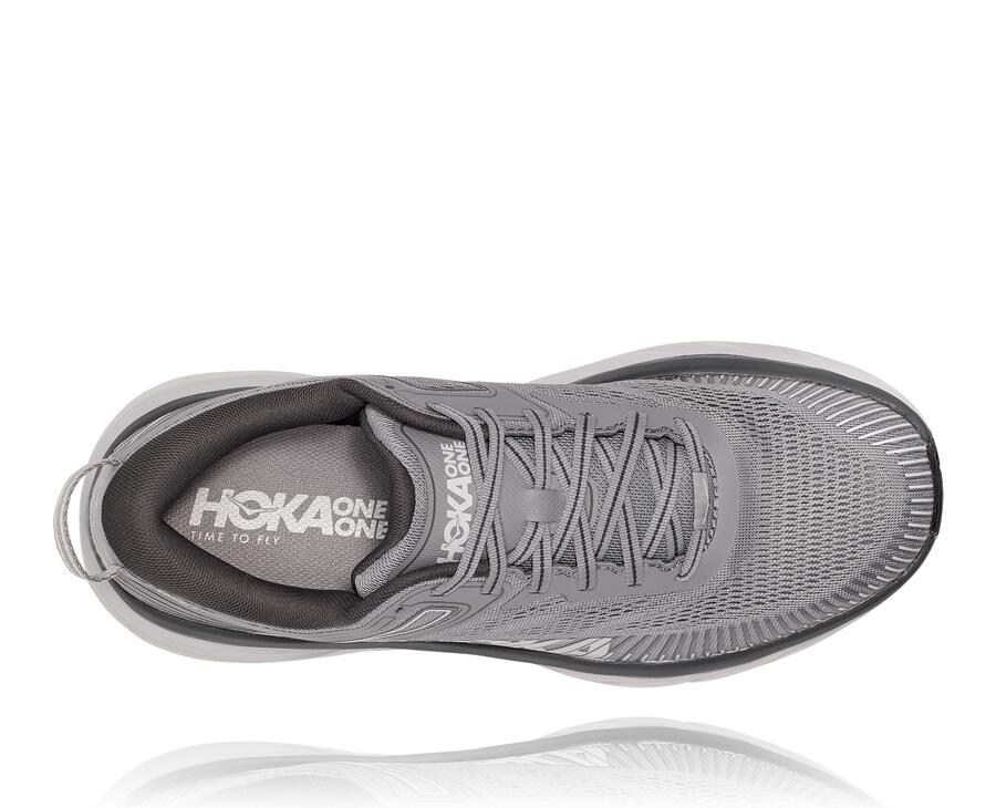 Zapatillas Running Hoka One One Hombre - Bondi 7 - Gris - EAP860954